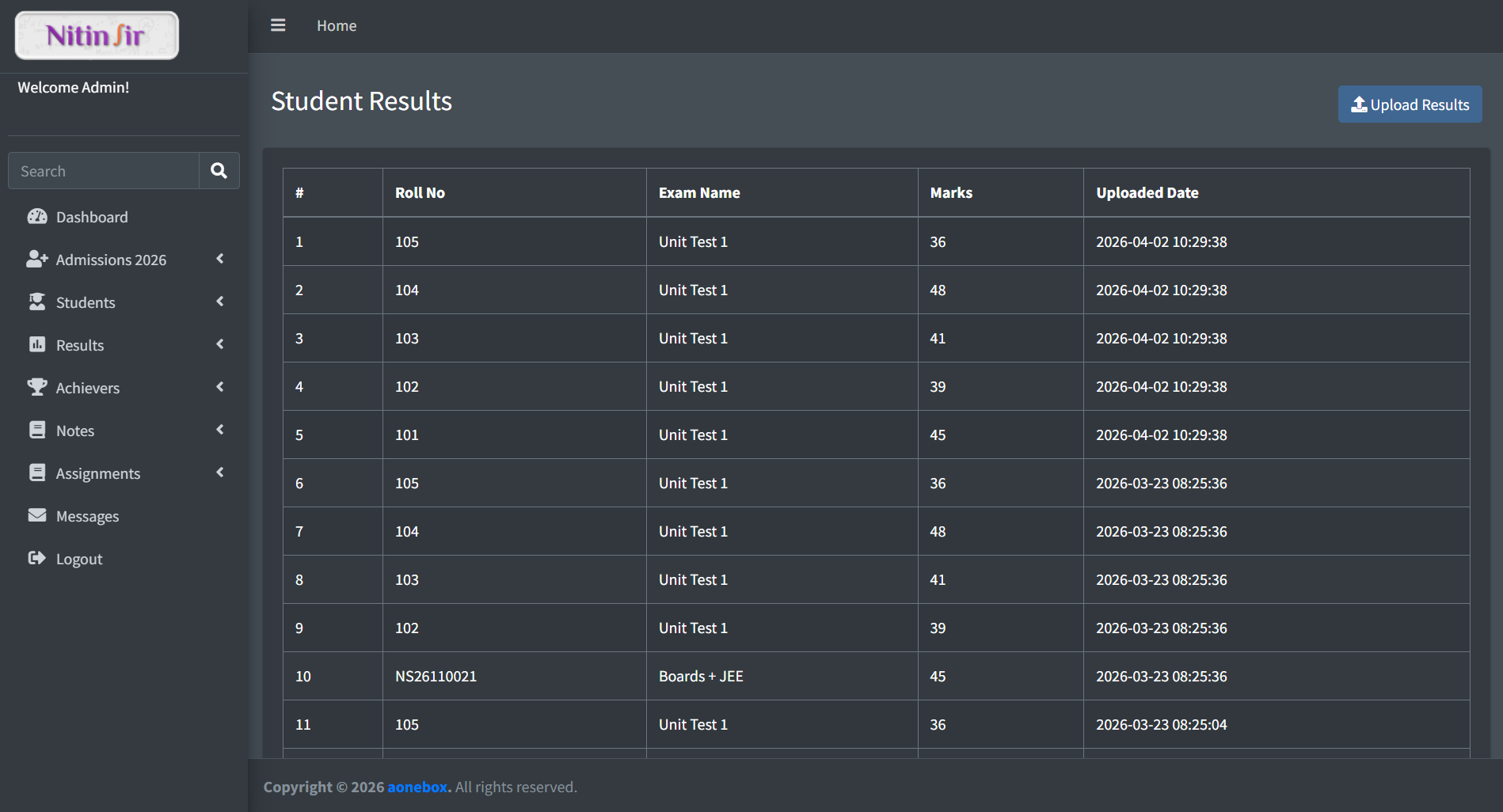 Results Management