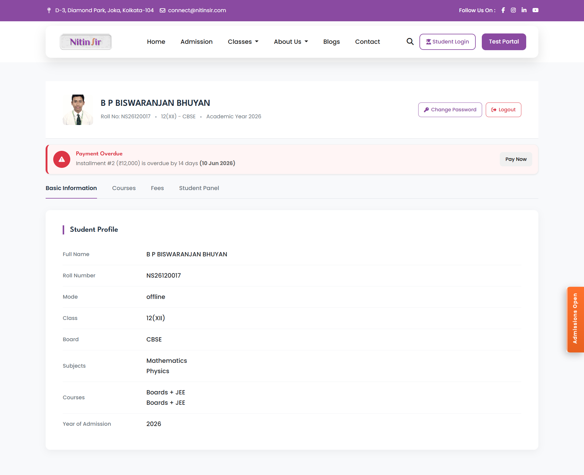 Student Dashboard